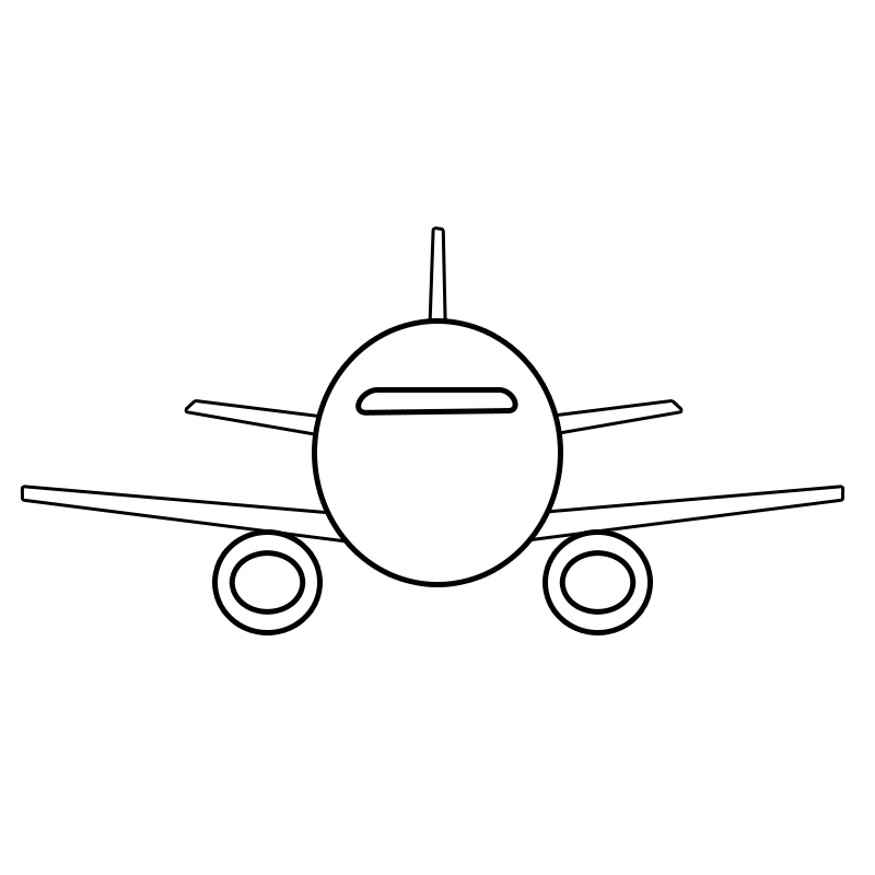 Vector image of plane flying